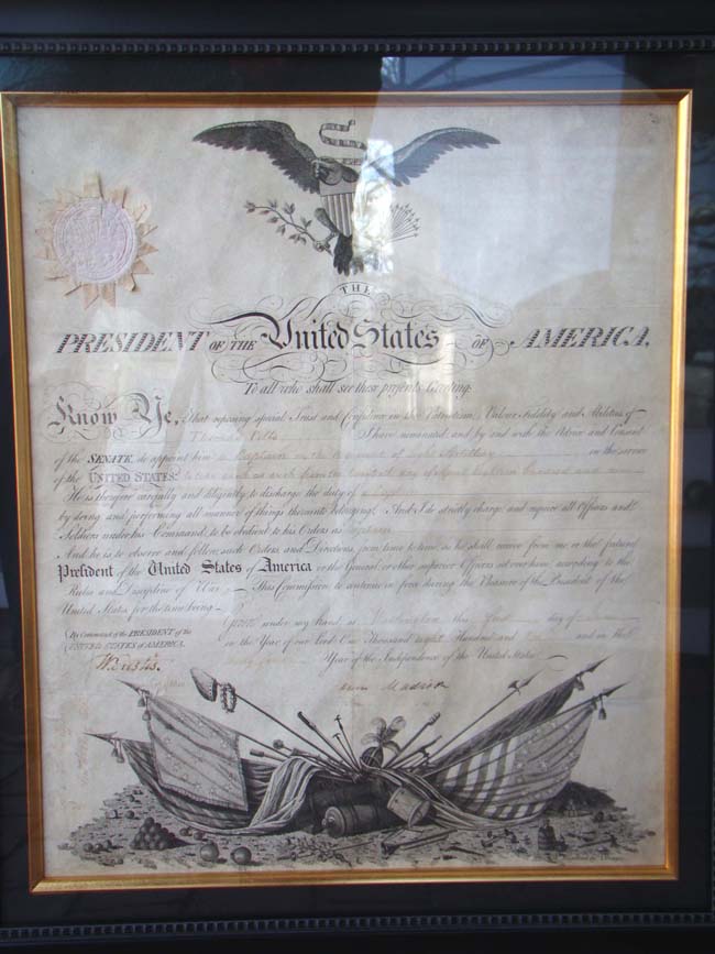 A President JAMES MADISON signed Military commission dated June 1, 1810 — image 6
